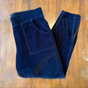 Athleta Black Velour Ankle Pants - Size L